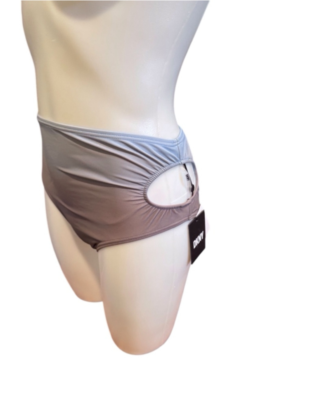 Womens DKNY Swim Bottoms Size S Gray Brown